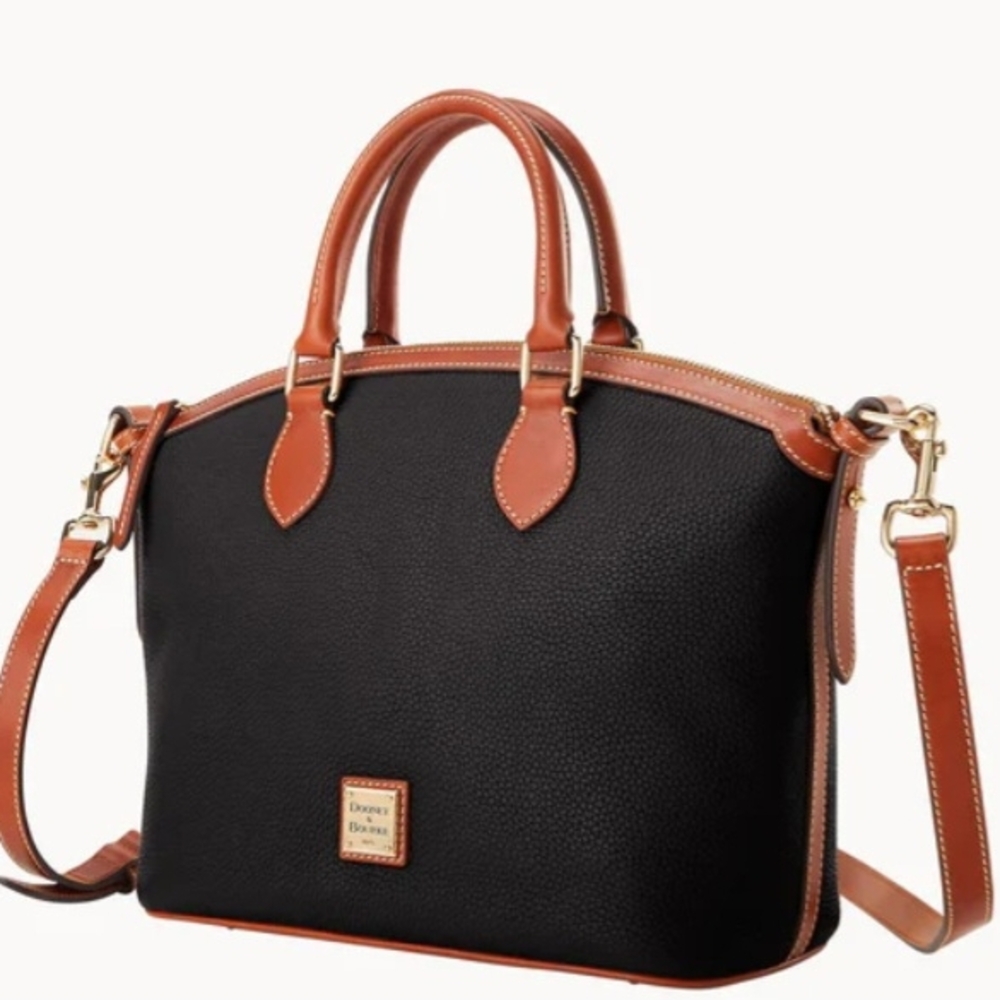 Dooney & Bourke Black and Brown Satchel - Picture 2 of 6